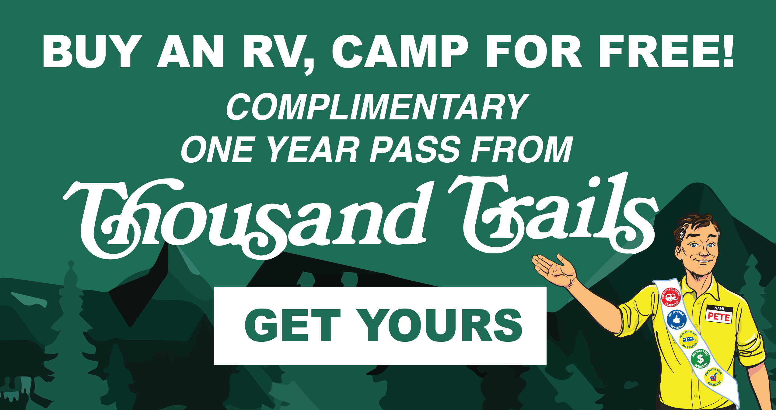 Thousand Trails Camping Pass Banner